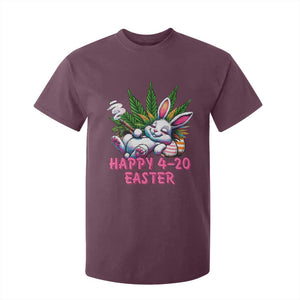 Funny Easter Day Cannabis Weed T Shirt For Kid Happy 420 Easter Bunny TS11 Maroon Print Your Wear