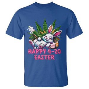 Funny Easter Day Cannabis Weed T Shirt Happy 420 Easter Bunny TS11 Royal Blue Print Your Wear