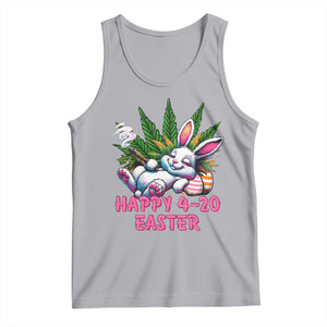 Funny Easter Day Cannabis Weed Tank Top Happy 420 Easter Bunny TS11 Athletic Heather Print Your Wear