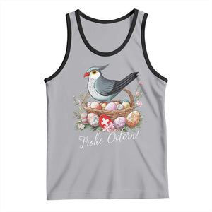 Funny Swedish Easter Day Tank Top Glad Pask Easter Eggs Cuckoo Bird TS11 Athletic Heather Black Print Your Wear