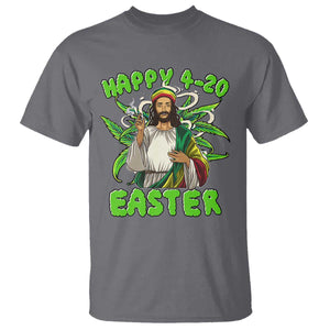 Funny Easter Day Christian Weed T Shirt Happy 420 Easter Jesus Smokes Stoner TS11 Charcoal Print Your Wear