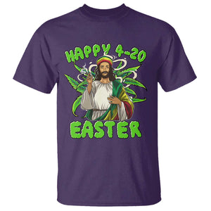 Funny Easter Day Christian Weed T Shirt Happy 420 Easter Jesus Smokes Stoner TS11 Purple Print Your Wear
