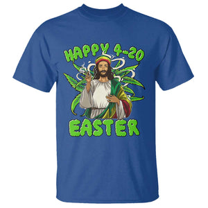 Funny Easter Day Christian Weed T Shirt Happy 420 Easter Jesus Smokes Stoner TS11 Royal Blue Print Your Wear