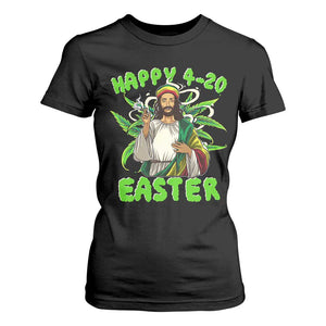 Funny Easter Day Christian Weed T Shirt For Women Happy 420 Easter Jesus Smokes Stoner TS11 Black Print Your Wear