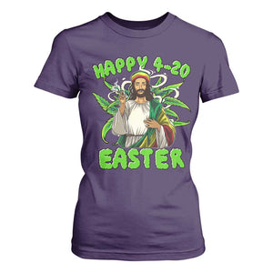 Funny Easter Day Christian Weed T Shirt For Women Happy 420 Easter Jesus Smokes Stoner TS11 Purple Print Your Wear