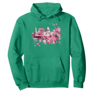 Washington DC Cherry Blossoms Hoodie Capitol Building Monuments Memorials Sakura TS11 Irish Green Print Your Wear