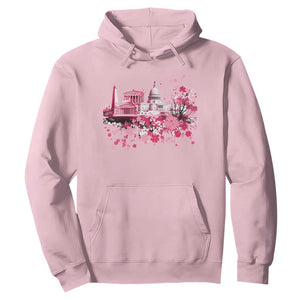 Washington DC Cherry Blossoms Hoodie Capitol Building Monuments Memorials Sakura TS11 Light Pink Print Your Wear