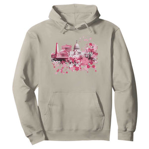 Washington DC Cherry Blossoms Hoodie Capitol Building Monuments Memorials Sakura TS11 Sand Print Your Wear