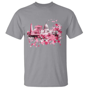 Washington DC Cherry Blossoms T Shirt Capitol Building Monuments Memorials Sakura TS11 Sport Gray Print Your Wear