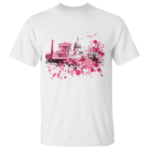 Washington DC Cherry Blossoms T Shirt Capitol Building Monuments Memorials Sakura TS11 White Print Your Wear