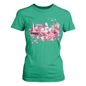 Washington DC Cherry Blossoms T Shirt For Women Capitol Building Monuments Memorials Sakura TS11 Irish Green Print Your Wear