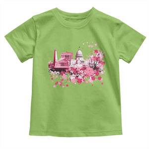 Washington DC Cherry Blossoms Toddler T Shirt Capitol Building Monuments Memorials Sakura TS11 Lime Print Your Wear