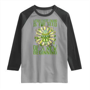 Within Every Ending Is The Seed Of A New Beginning Raglan Shirt Ostara Pagan Eostre Easter Day TS11 Sport Gray Black Print Your Wear