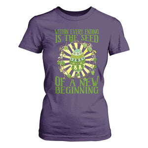 Within Every Ending Is The Seed Of A New Beginning T Shirt For Women Ostara Pagan Eostre Easter Day TS11 Purple Print Your Wear