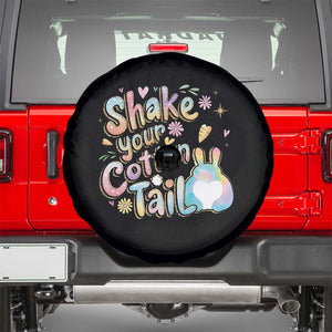 Funny Easter Day Retro Bunny Shake Your Cotton Tail Spare Tire Cover TS11 Black Print Your Wear