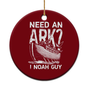 Funny Need An Ark I Noah Guy Ceramic Ornament Christian Pun TS11 1pc Red Print Your Wear