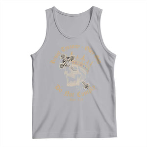 Eastern Orthodox Christian Tank Top Resist Tyranny Obey God Do Not Comply Skull TS11 Athletic Heather Print Your Wear