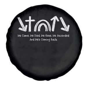 Christian Easter Spare Tire Cover He Came He Died He Rose He Ascended And He Is Coming Back TS11 Print Your Wear