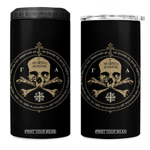 Eastern Orthodox Cross Skull IC XC Nika Jesus Church 4 in 1 Can Cooler Tumbler TS11 One Size: 16 oz Black Print Your Wear