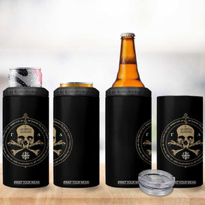 Eastern Orthodox Cross Skull IC XC Nika Jesus Church 4 in 1 Can Cooler Tumbler TS11 Print Your Wear