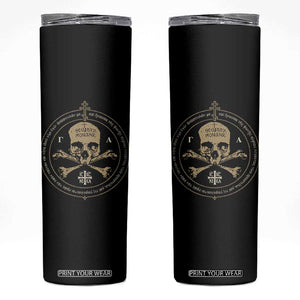 Eastern Orthodox Cross Skull IC XC Nika Jesus Church Skinny Tumbler TS11 Black Print Your Wear