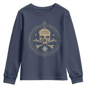 Eastern Orthodox Cross Skull IC XC Nika Jesus Church Youth Sweatshirt TS11 Navy Print Your Wear