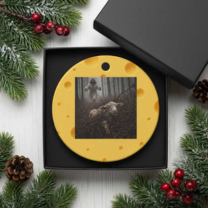 Christian Biblical Parable Of Lost Sheep Scene Ceramic Ornament Funny Photo TS11 1pc Yellow Cheese Print Your Wear