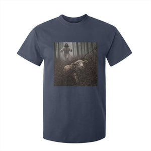 Christian Biblical Parable Of Lost Sheep Scene T Shirt For Kid Funny Photo TS11 Navy Print Your Wear