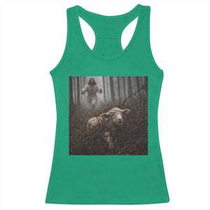 Christian Biblical Parable Of Lost Sheep Scene Racerback Tank Top Funny Photo TS11 Irish Green Print Your Wear