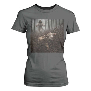 Christian Biblical Parable Of Lost Sheep Scene T Shirt For Women Funny Photo TS11 Dark Heather Print Your Wear