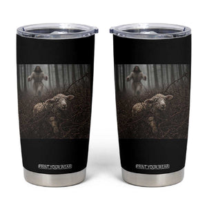 Christian Biblical Parable Of Lost Sheep Scene Tumbler Cup Funny Photo TS11 Black Print Your Wear