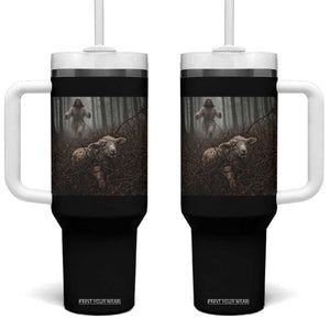 Christian Biblical Parable Of Lost Sheep Scene Tumbler With Handle Funny Photo TS11 One Size: 40 oz Black Print Your Wear