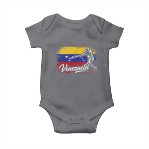 Venezuela Baseball Batter Venezuelan Sport Fan Baby Onesie TS11 Charcoal Print Your Wear