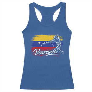 Venezuela Baseball Batter Venezuelan Sport Fan Racerback Tank Top TS11 Royal Blue Print Your Wear