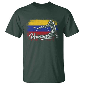 Venezuela Baseball Batter Venezuelan Sport Fan T Shirt TS11 Dark Forest Green Print Your Wear