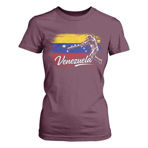 Venezuela Baseball Batter Venezuelan Sport Fan T Shirt For Women TS11 Maroon Print Your Wear