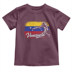 Venezuela Baseball Batter Venezuelan Sport Fan Toddler T Shirt TS11 Maroon Print Your Wear