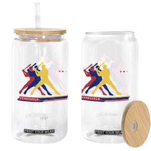 Baseball Venezuela Sport Fan Venezuelan Flag Batter Player Glass Can TS11 Print Your Wear