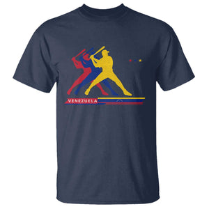 Baseball Venezuela Sport Fan Venezuelan Flag Batter Player T Shirt TS11 Navy Print Your Wear