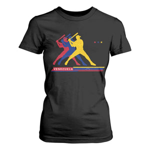 Baseball Venezuela Sport Fan Venezuelan Flag Batter Player T Shirt For Women TS11 Black Print Your Wear