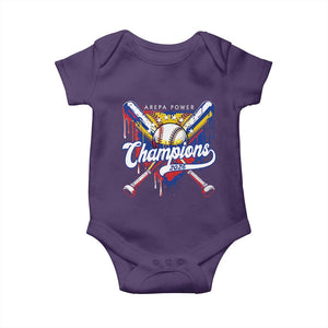 Venezuela Champions 2026 Baby Onesie Baseball Lover Home Plate Drip TS11 Purple Print Your Wear