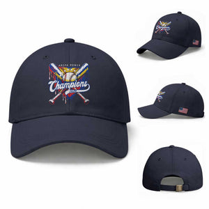 Venezuela Champions 2026 Baseball Cap Baseball Lover Home Plate Drip TS11 Baseball Cap Universal Fit Navy Print Your Wear