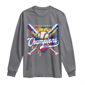 Venezuela Champions 2026 Long Sleeve Shirt Baseball Lover Home Plate Drip TS11 Charcoal Print Your Wear