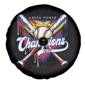 Venezuela Champions 2026 Spare Tire Cover Baseball Lover Home Plate Drip TS11 Print Your Wear