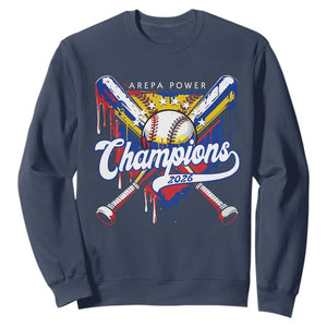 Venezuela Champions 2026 Sweatshirt Baseball Lover Home Plate Drip TS11 Navy Print Your Wear
