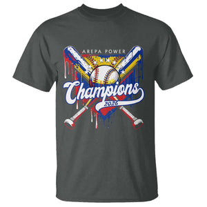 Venezuela Champions 2026 T Shirt Baseball Lover Home Plate Drip TS11 Dark Heather Print Your Wear