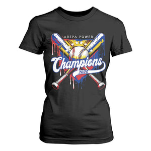 Venezuela Champions 2026 T Shirt For Women Baseball Lover Home Plate Drip TS11 Black Print Your Wear