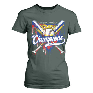 Venezuela Champions 2026 T Shirt For Women Baseball Lover Home Plate Drip TS11 Dark Forest Green Print Your Wear