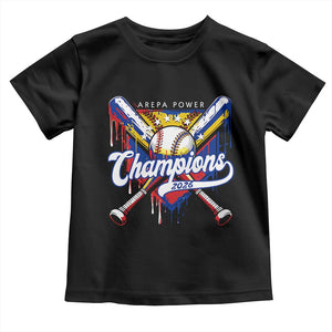 Venezuela Champions 2026 Toddler T Shirt Baseball Lover Home Plate Drip TS11 Black Print Your Wear