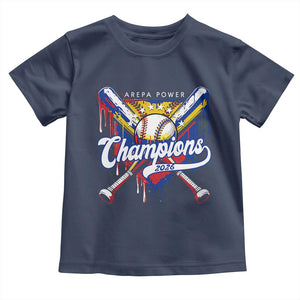 Venezuela Champions 2026 Toddler T Shirt Baseball Lover Home Plate Drip TS11 Navy Print Your Wear